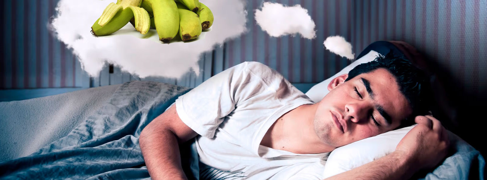 homem sonhando com banana verde